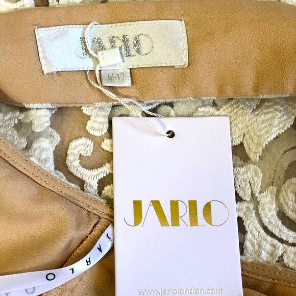 JARLO London Shawe Lace Sleeveless Boho V-Cut Back Cottagecore Dress Sz 12 NWT - Picture 8 of 9